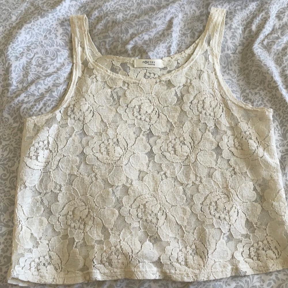 Ivory Lace Tank Top